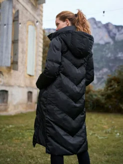 Best Seraphine Long 3-In-1 Maternity & Babywearing Puffa Coat Black
