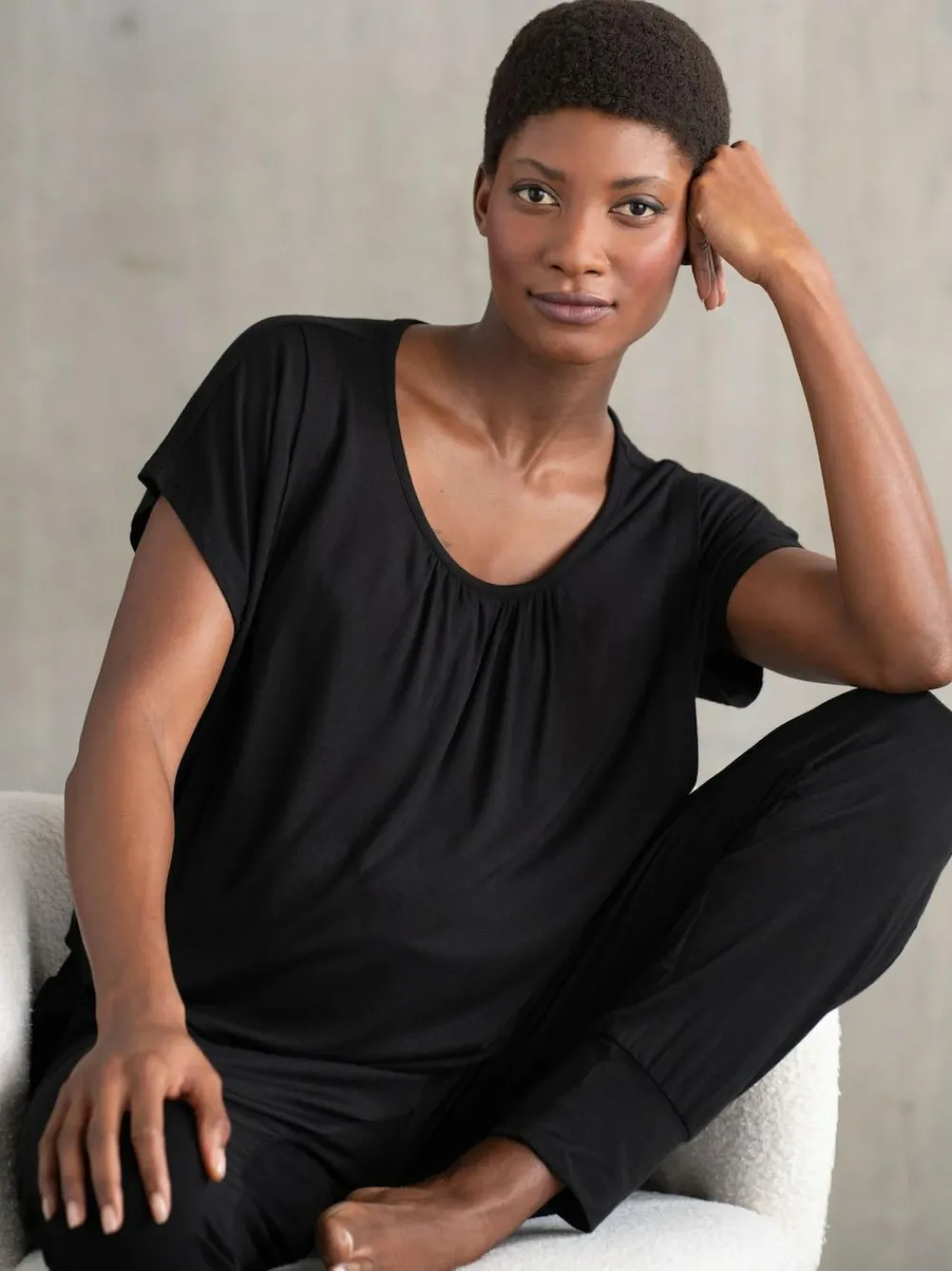 Best Seraphine Maternity & Nursing Hospital Bag Pyjamas 2 Piece Set Black