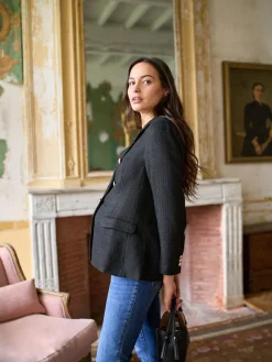 Seraphine Black Maternity Tweed Blazer^Women Coats & Jackets|Coats & Jackets