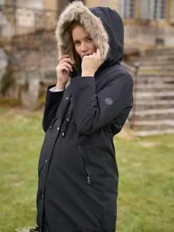 Hot Seraphine Black Premium 3 in 1 Maternity Babywearing Parka