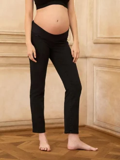 Best Seraphine Premium Organic Underbump Maternity Slim-Fit Jeans Black