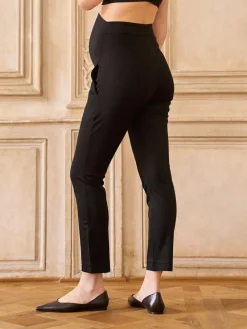 Seraphine Black Tall Overbump Maternity Everyday Work Trouser