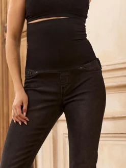Seraphine Black Tall Premium Organic Post Maternity Support Jeans^Women Jeans|Jeans