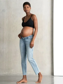 Seraphine Blue Premium Organic Underbump Maternity Slim-Fit Jeans^Women Jeans|Jeans