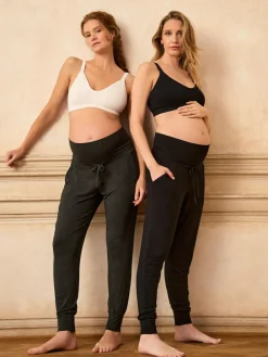 Seraphine Charcoal Grey & Black Maternity Loungewear Trousers 2 Pack^Women Nightwear|Leggings & Sweatpants