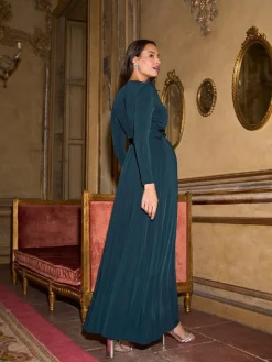 Seraphine Emerald Green Premium Maternity & Nursing Wrap Maxi Dress^Women Occasion Dresses|Maxi Dresses