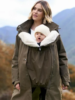 Seraphine 3 in 1 Maternity & Babywearing Parka with Borg Lining^Women Coats & Jackets|Coats & Jackets