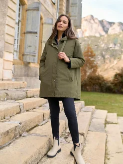 Seraphine Khaki Maternity & Babywearing Versatile Coat with Separate Inner Quilted^Women Coats & Jackets|Coats & Jackets
