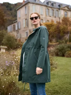 Hot Seraphine Maternity Green Lightweight Parka