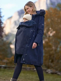Seraphine Navy Blue Premium Sub-Zero Down Filled 3-In-1 Maternity & Babywearing Parka^Women Coats & Jackets|Coats & Jackets