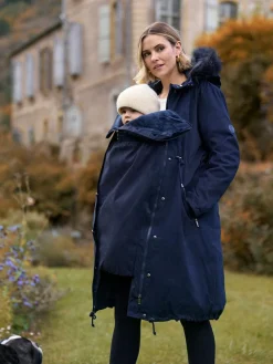 Seraphine Navy Blue Premium Sub-Zero Down Filled 3-In-1 Maternity & Babywearing Parka^Women Coats & Jackets|Coats & Jackets