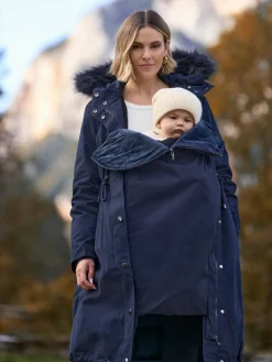 Seraphine Navy Blue Premium Sub-Zero Down Filled 3-In-1 Maternity & Babywearing Parka^Women Coats & Jackets|Coats & Jackets