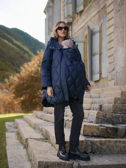 Seraphine Navy Lightweight Quilted 3 in 1 Maternity & Babywearing Coat^Women Coats & Jackets|Coats & Jackets