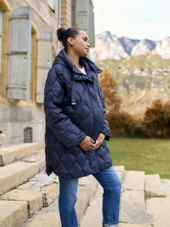 Seraphine Navy Lightweight Quilted 3 in 1 Maternity & Babywearing Coat^Women Coats & Jackets|Coats & Jackets