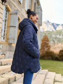 Seraphine Navy Lightweight Quilted 3 in 1 Maternity & Babywearing Coat^Women Coats & Jackets|Coats & Jackets