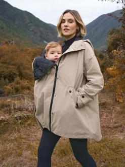 Discount Seraphine 3-In-1 Maternity & Babywearing Raincoat Taupe Grey
