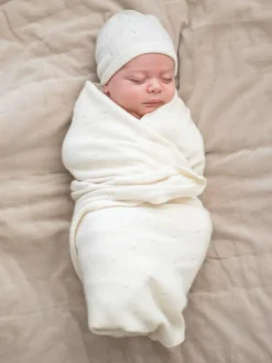 Seraphine White Ivory Baby Washable Cashmere Blend Pointelle Blanket^ Unisex|Newborn Accessories