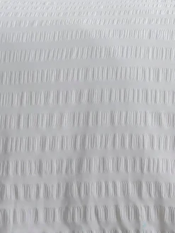 Hot Serene Honley Seersucker Textured Duvet Cover Set White