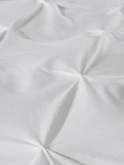 Serene White Lara Duvet Cover And Pillowcase Set^ Branded Bedlinen