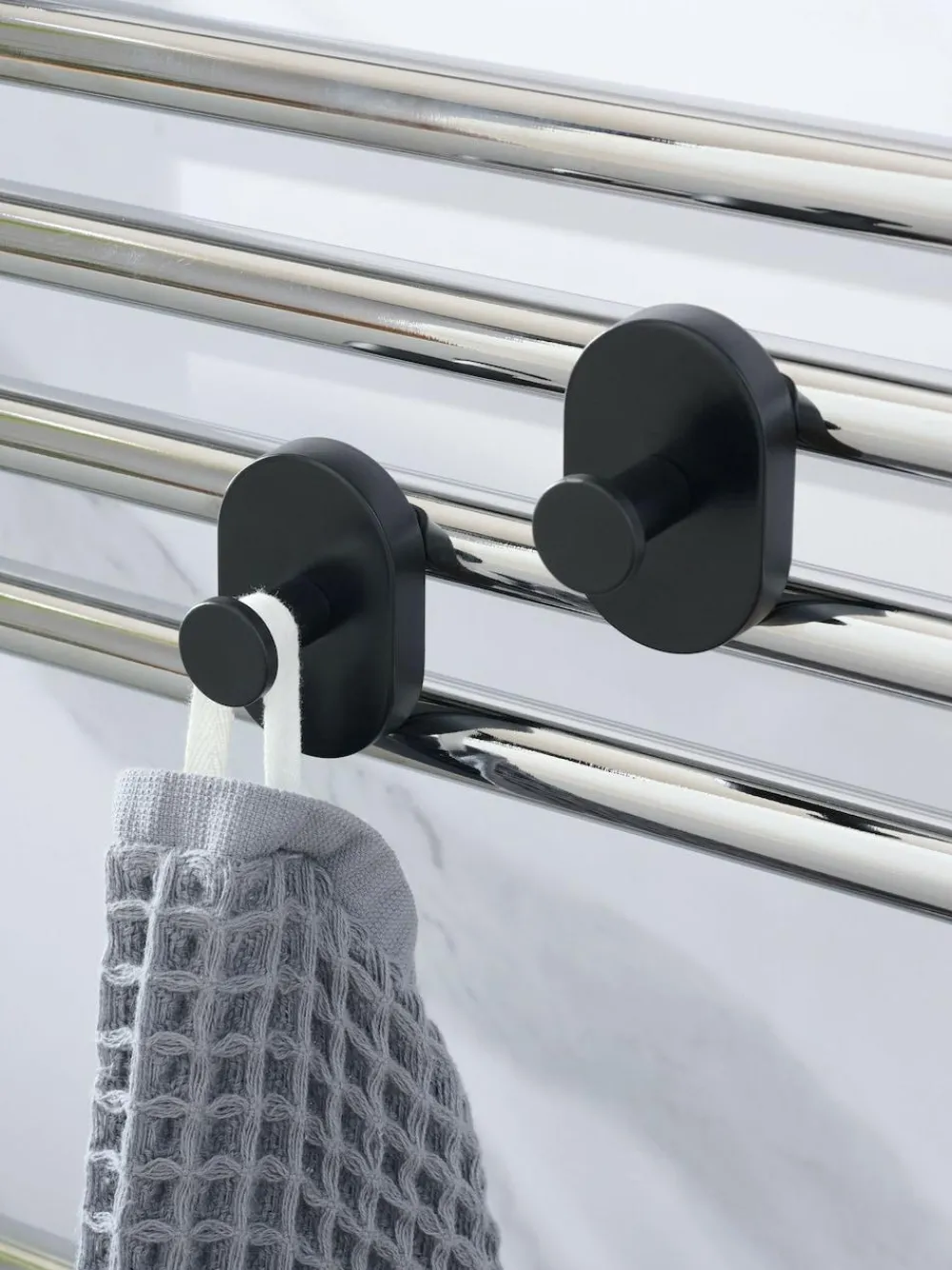 Next Set of 2 Black Magnetic Hooks^ Bathroom Accessories|Storage & Organisation