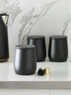 Next Set of 3 Black Moderna Storage Tins^ Storage & Organisation