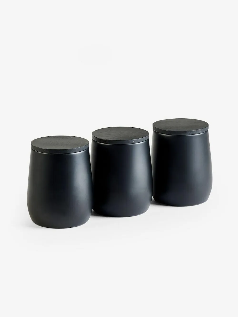 Next Set of 3 Black Moderna Storage Tins^ Storage & Organisation