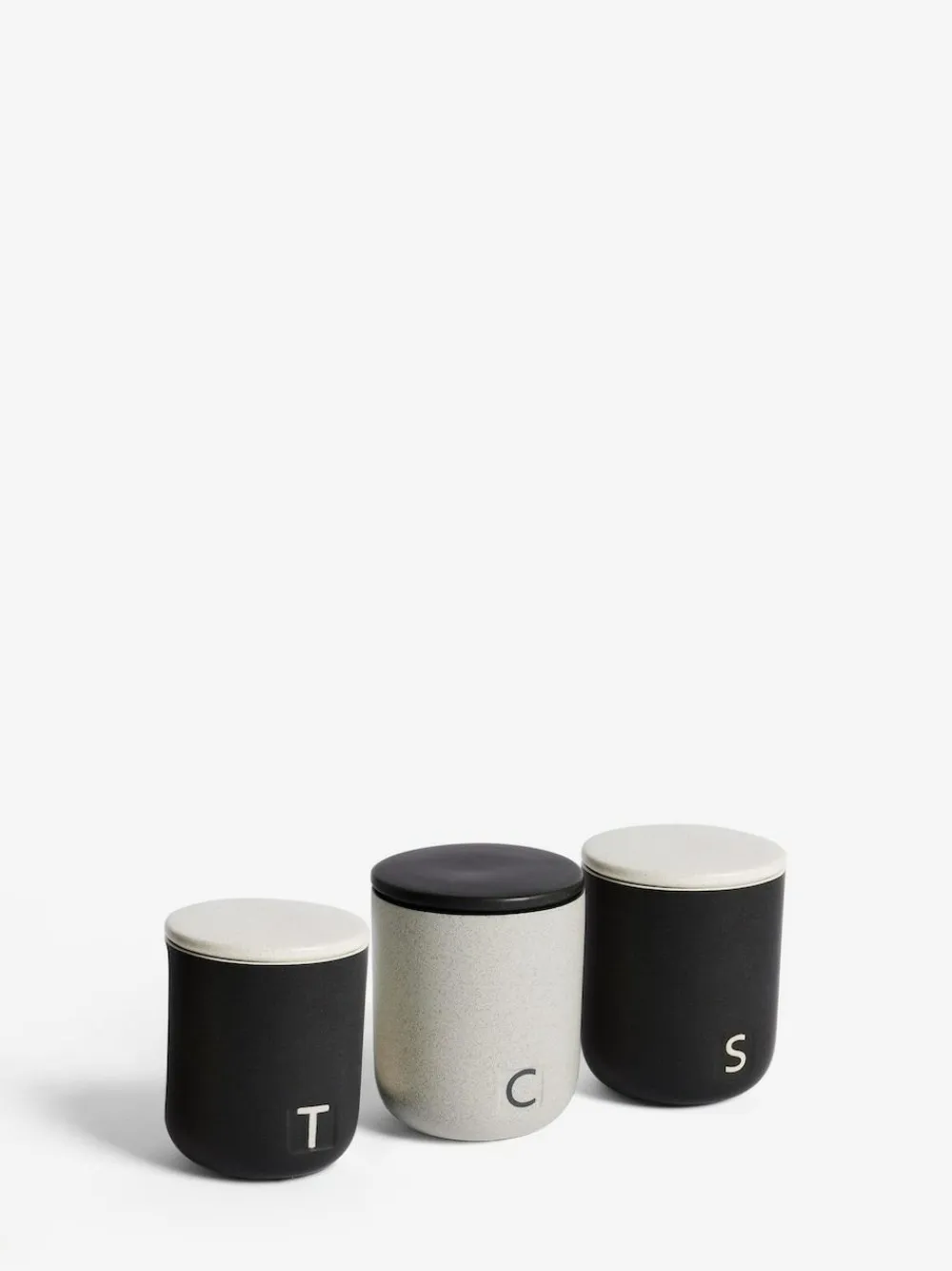 Next Set of 3 Black/Grey Otis Storage Jars^ Storage & Organisation