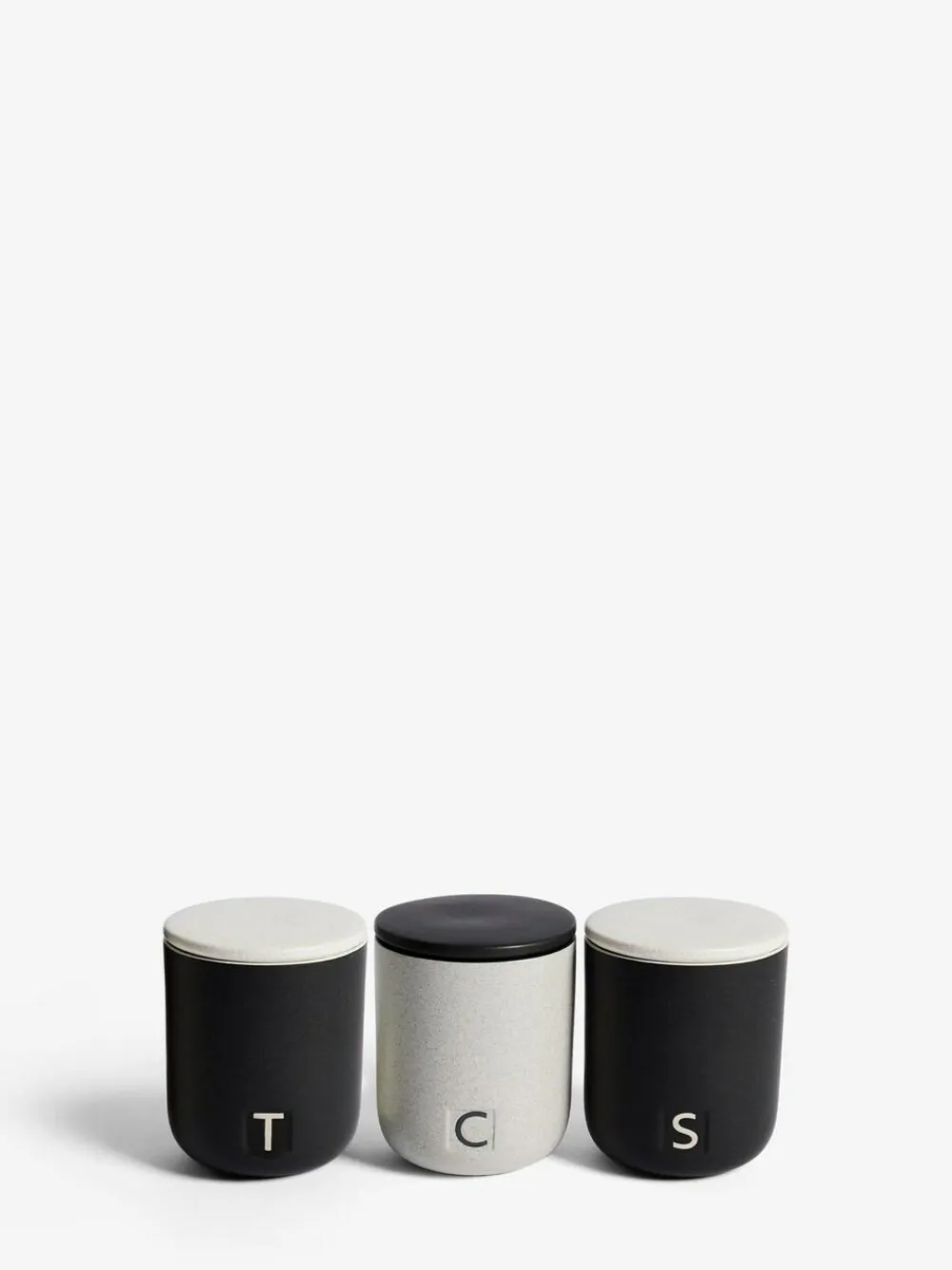 Next Set of 3 Black/Grey Otis Storage Jars^ Storage & Organisation