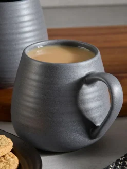 New Next Set of 4 Kya Mugs Charcoal Grey