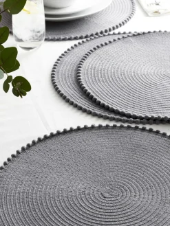 Next Set of 4 Pom Pom Placemats^ Table Linen, Placemats & Coasters