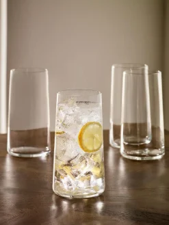 Outlet Next Set of 4 Clear Angular Set of 4 Tall Tumbler Glasses