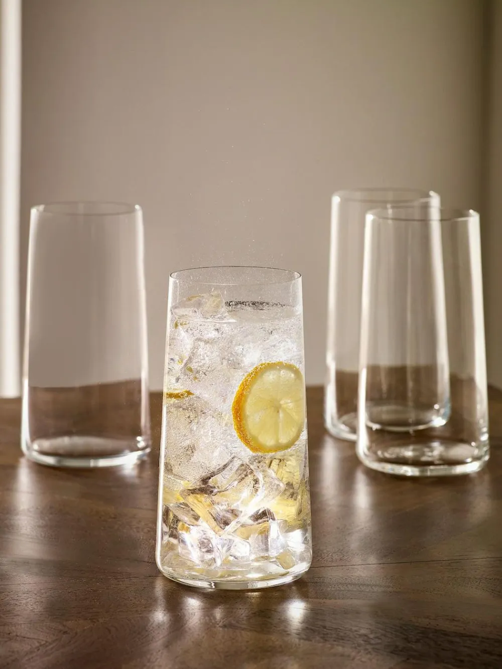 Outlet Next Set of 4 Clear Angular Set of 4 Tall Tumbler Glasses