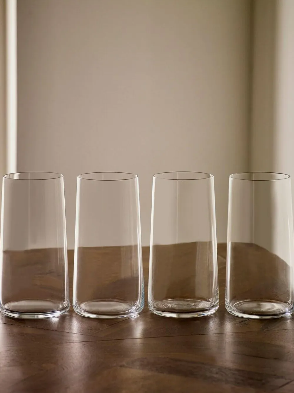 Outlet Next Set of 4 Clear Angular Set of 4 Tall Tumbler Glasses