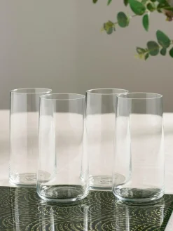 Outlet Next Set of 4 Clear Angular Set of 4 Tall Tumbler Glasses