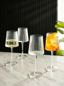 Sale Next Set of 4 Collins Wine Glasses Clear