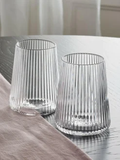 Next Set of 4 Clear Hollis Angular Set of 4 Short Tumbler Glasses^ Glassware