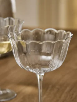 Best Next Set of 2 Clear Sadie Scallop Cocktail Glasses