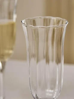 Next Set of 4 Clear Sadie Scallop Champagne Flutes^ Glassware
