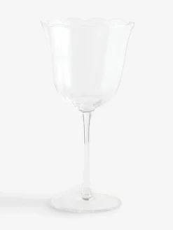 Next Set of 4 Clear Sadie Scallop Wine Glasses^ Glassware