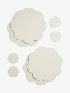 Next Set of 4 Cream Flower Faux Leather Placemats and Coasters^ Table Linen, Placemats & Coasters