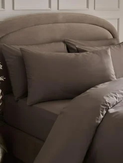 Sale Next Set of 2 Dark Natural Cotton Rich Pillowcases