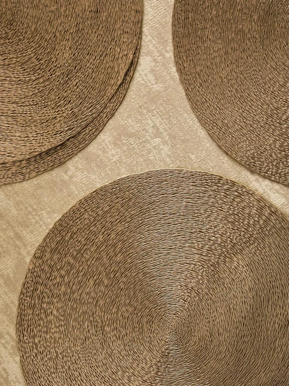 Online Next Set of 4 Wipe Clean PVC Placemats Gold