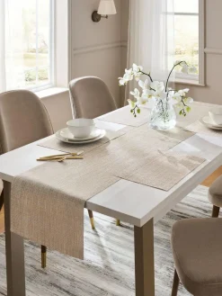 Discount Next Set of 5 Wipe Clean Placemats and Runners Set Gold