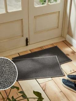 Outlet Next Set of 2 Grey Washable Doormats