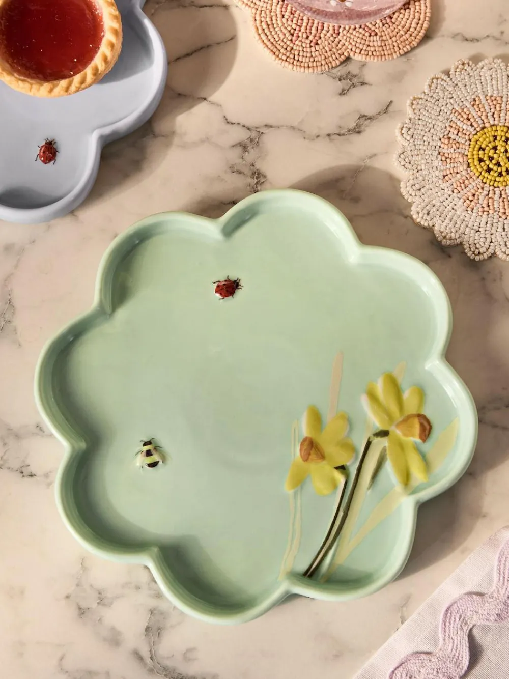 New Next Set of 4 Multi Flower Set of 2 Side Plates