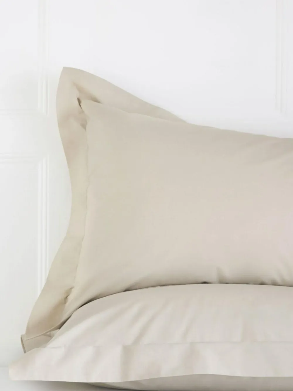 Next Set of 2 Natural Cotton Rich Pillowcases^ Bedsheets & Pillow Cases