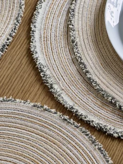 Next Set of 4 Fringe Placemats^ Table Linen, Placemats & Coasters