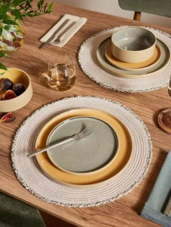 Next Set of 4 Fringe Placemats^ Table Linen, Placemats & Coasters