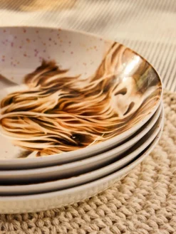 Next Set of 4 Natural Hamish The Highland Cow Pasta Bowls^ Dinner Sets & Pasta Bowls