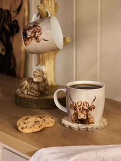 Next Set of 2 Natural Hamish The Highland Cow Mugs^ Mugs & Cups